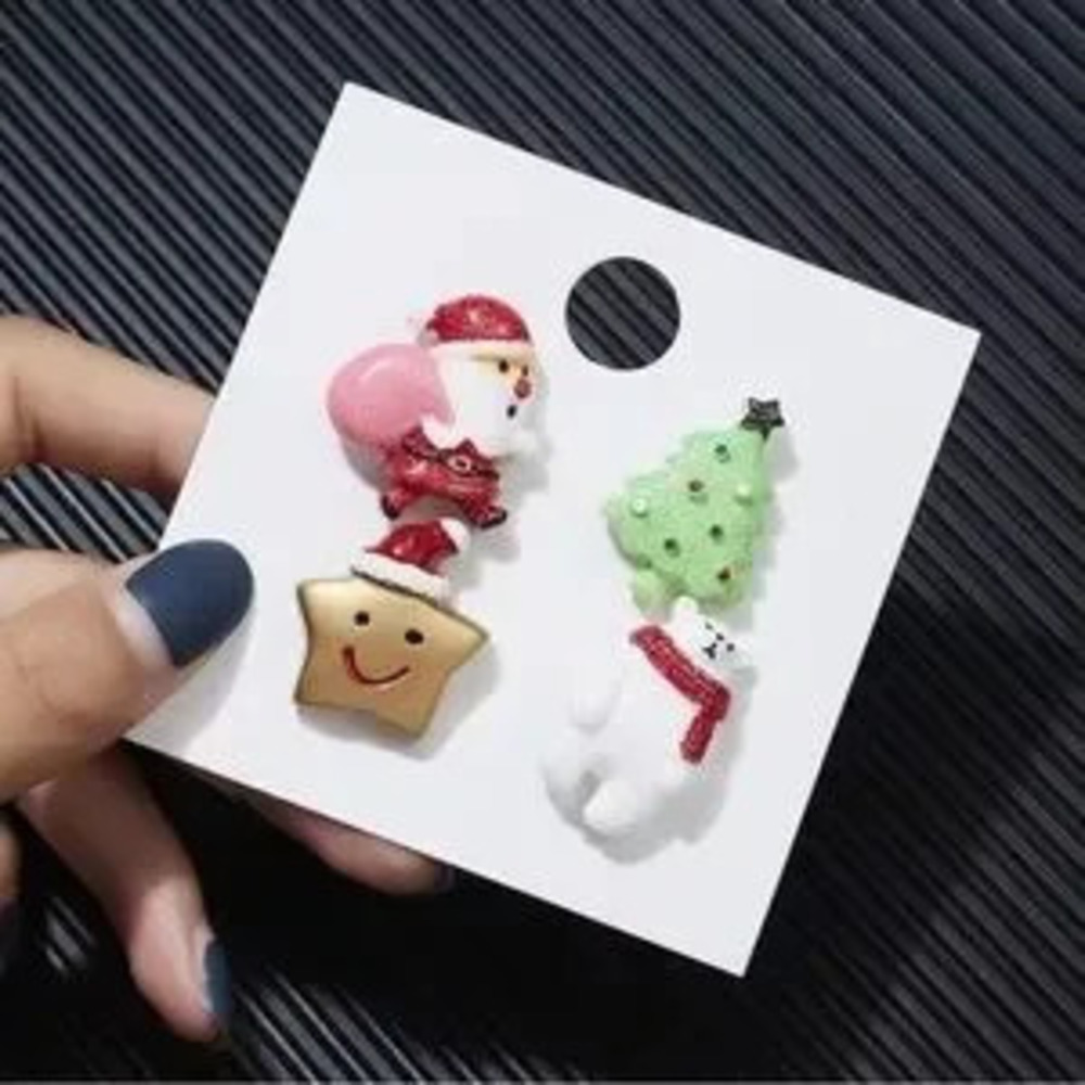 Christmas tree Santa Pin brooch set